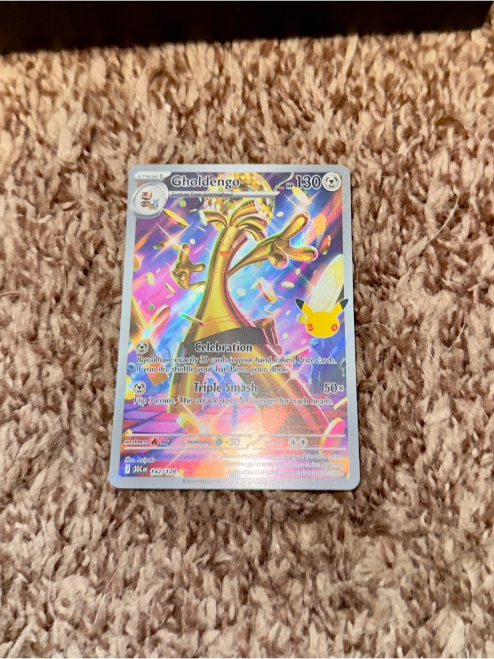 Gholdengo 142/128 30th Celebration Pokemon Card